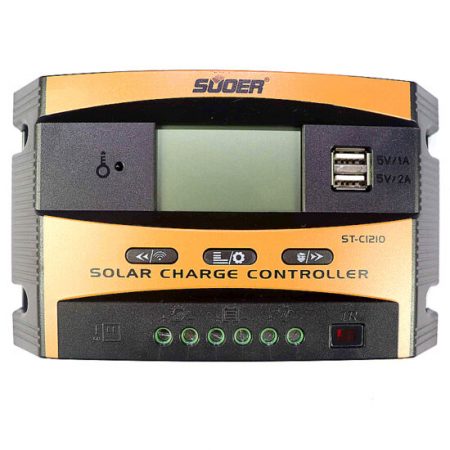 Suoer Smart Wireless Digital PWM Solar Controller 12V/24V DC 10A ST-C1210 in Pakistan